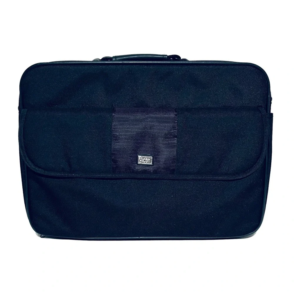 Icon Laptop/Brief Case Bag Black Canvas like Material 16